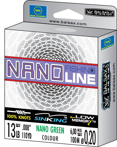 Obrazek Balsax Nano Green 300m 0.18mm 5.00kg