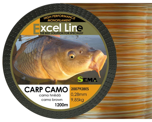 Picture of Sema Excel Line Carp Camo hnědý 1200m, 0.25mm