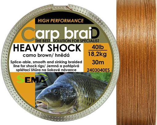 Obrazek Sema Carp braiD Heavy Shock 30m, 50lbs/22.8kg