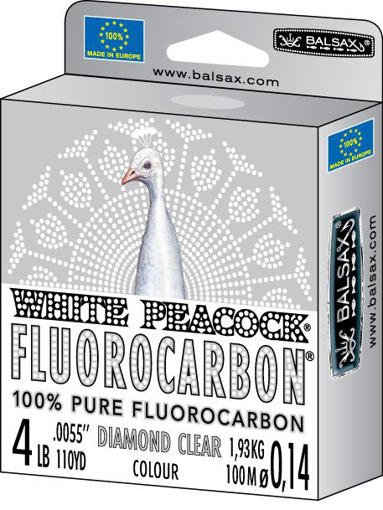 Obrazek Balsax White Peacock Fluorocarbon 50m 0.25mm