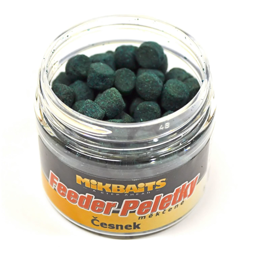 Obrazek Mikbaits Feeder peletky měkčené, Česnek