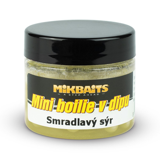 Picture of Mikbaits Mini Boilie in Dip 50ml Stinky Cheese