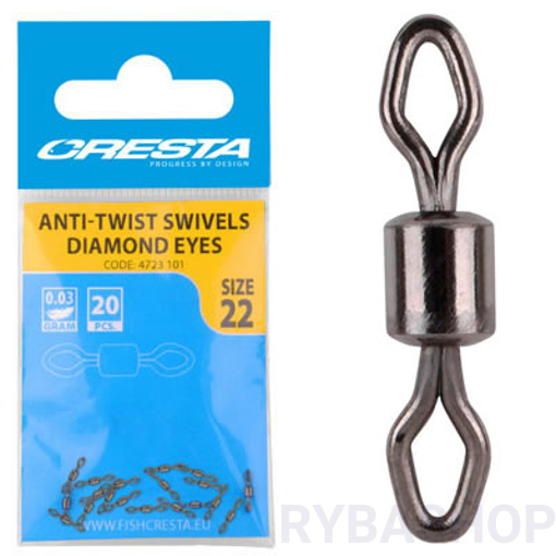 Obrázek z CRESTA Rolling Swivel Diamond Eyes, #22