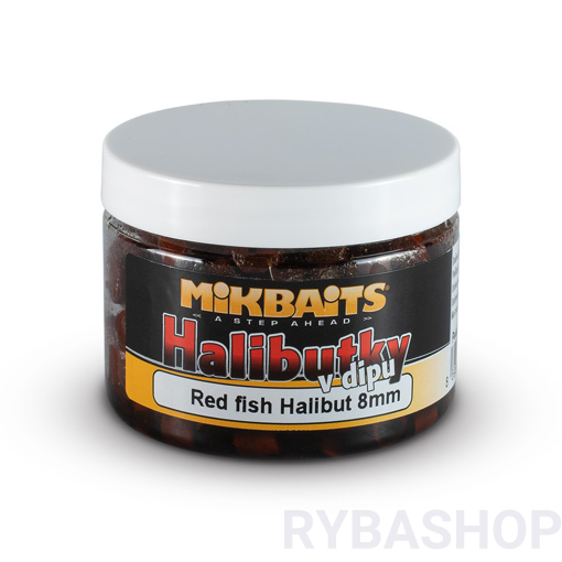 Obrazek Halibutky v dipu 150ml, Red Fish Halibut 8mm