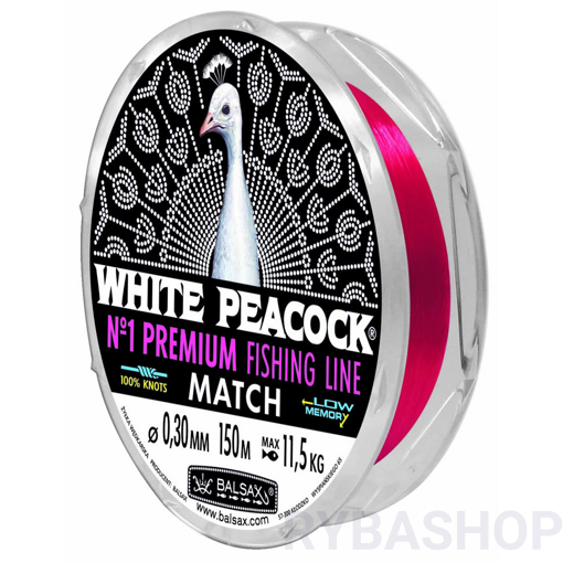 Picture of Balsax White Peacock Match 100m 0.12mm 2.50kg