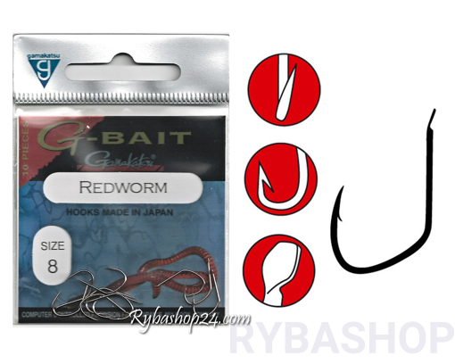 Gamakatsu G-Bait Redworm Hook