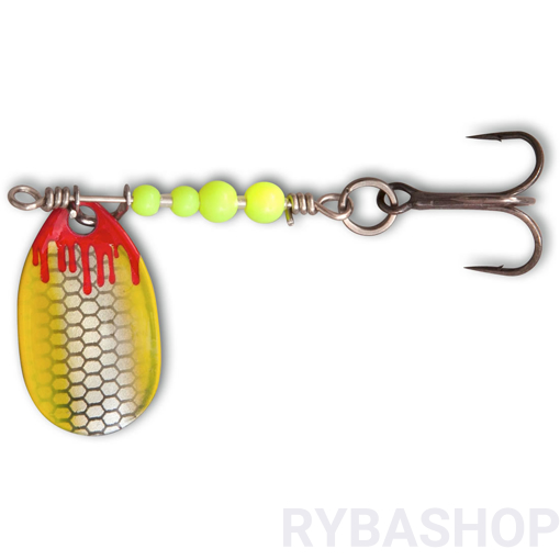 Obrázek z Třpytka Magic Trout Bloody UL Spinner,pearl/yellow