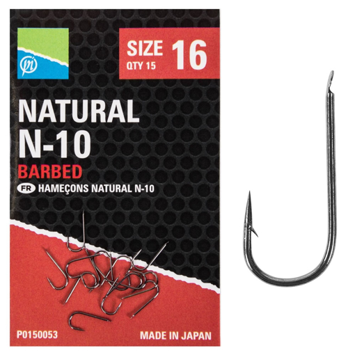 Picture of Preston Innovations Natural N-10 Hooks #18 15pcs