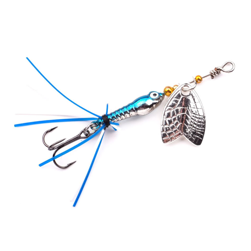 Picture of Larva Mayfly Micro Spinner TR 5cm Chrome Blue