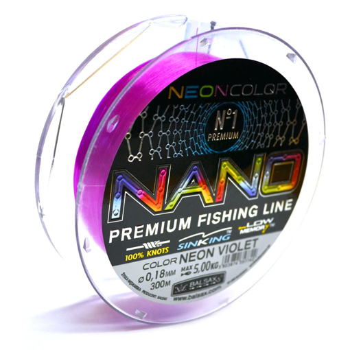 Obrazek Balsax Nano Neon Violet 300m 0.32mm 13.0kg