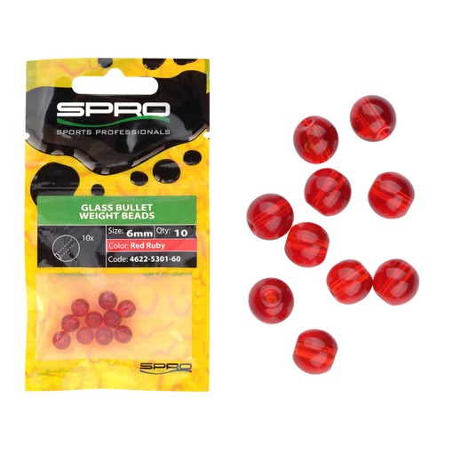 Obrazek SPRO Round Smooth Glass Beads 8mm Red Ruby