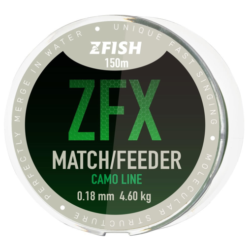 Image sur Zfish ZFX Match/Feeder CamoLine 150m 0.18mm 4.6kg