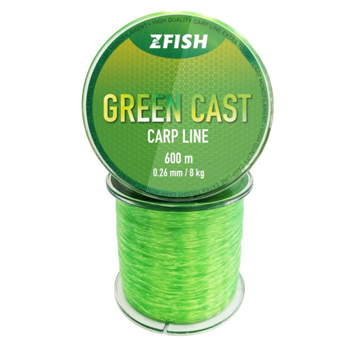 Obrázek z Zfish Green Cast Carp Line 600m 0.26mm 8.0kg