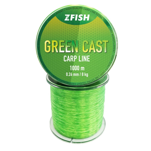 Obrázek z Zfish Green Cast Carp Line 1000m 0.30mm 11.0kg