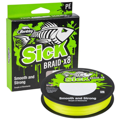 Bild von Berkley Sick Braid x8 Flame Green 150m 0.14mm 16.5kg