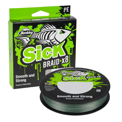 Obrázek z Berkley Sick Braid x8 Moss Green 150m 0.08mm 6.0kg