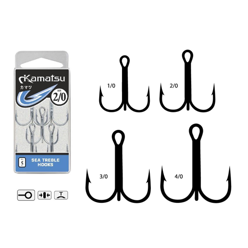 Kamatsu Sea Treble Hooks #1/0 5pcs