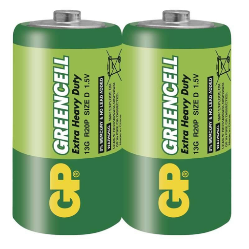 GP Greencell Battery D R20 1.5V 2pc