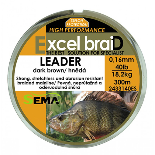 Šňůra Excel braiD Leader 300m 0.19mm 22.7kg