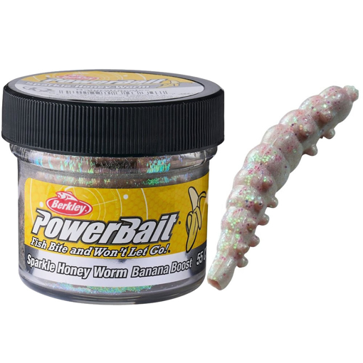 Berkley PowerBait Sparkle Honey Worm Banana Natural/Scales 25mm