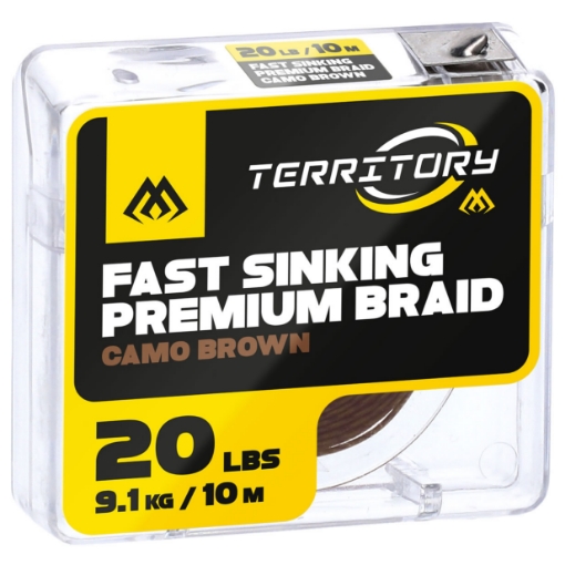 Image sur Mikado Territory Fast Sinking Braid 10m 20lb hnědá